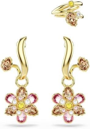 Amazon.com: Swarovski Idyllia Pierced Earrings with Pink Flower